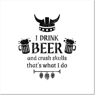 Viking Beer Drinker Funny Saying Posters and Art